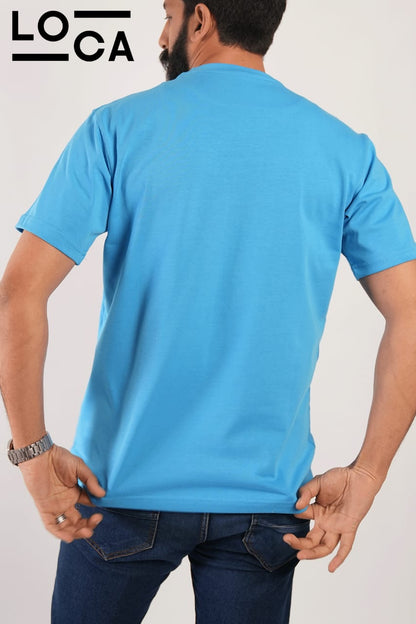 Blue T-shirt crew neck regular size